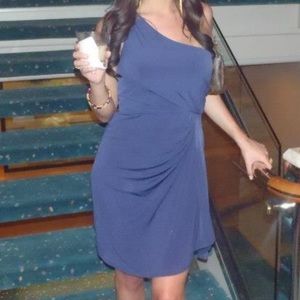 Max and Cleo one shoulder cocktail dress